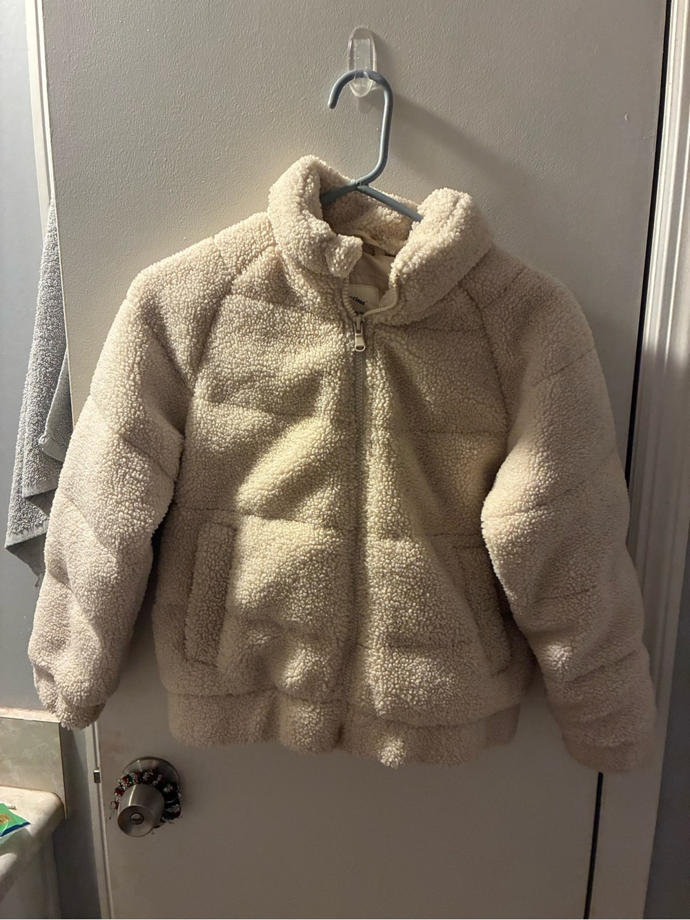 Art Class Girl’s Cream Sherpa Zip-Up Jacket